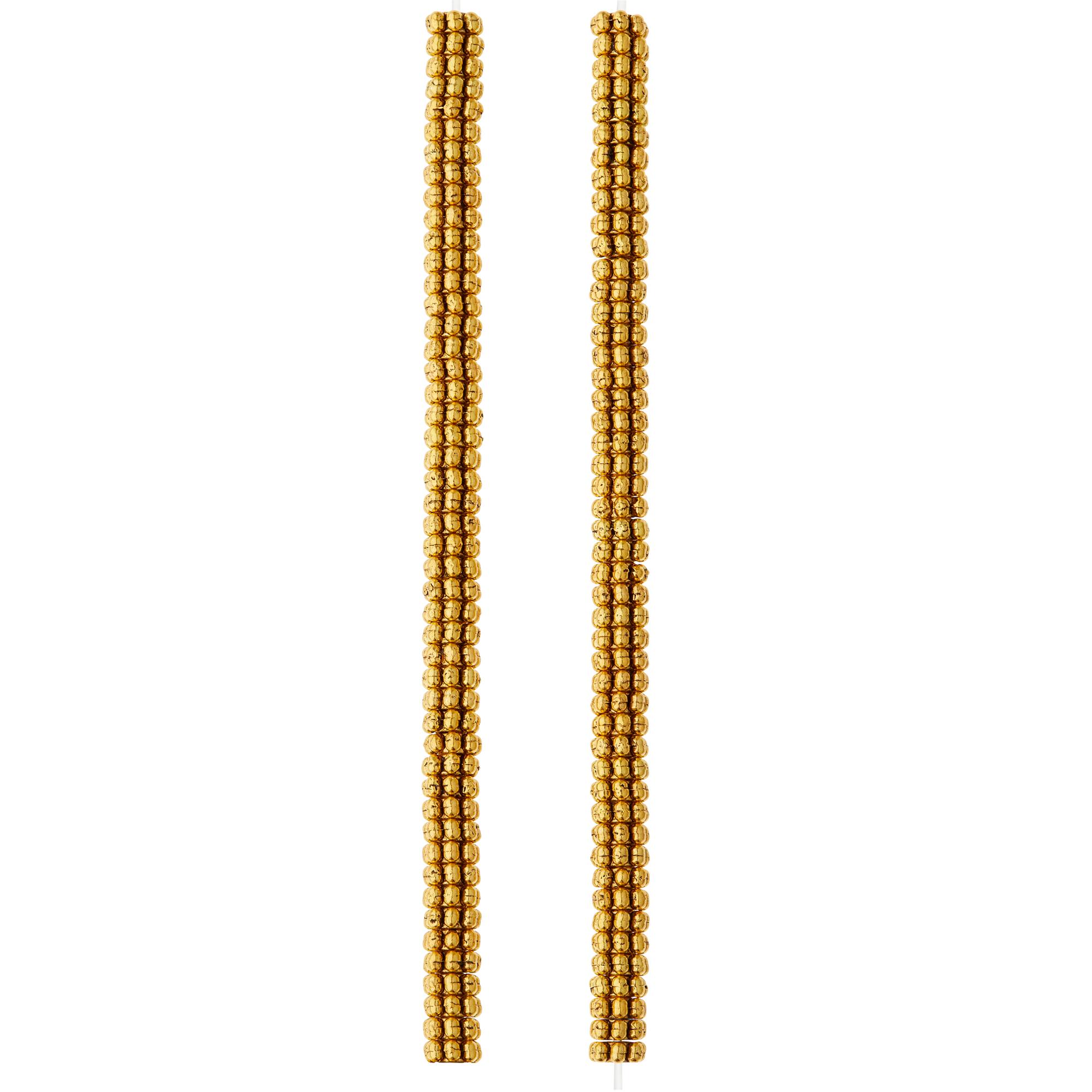 Gold Bumpy Metal Rondelle Beads, 6mm by Bead Landing™